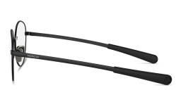 Shop Moncler Logo Signature Unisex Panthos Eyeglasses in Matte Black online.