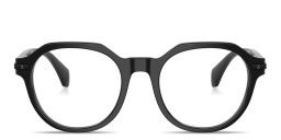 Shop Moncler Logo Signature Unisex Panthos Eyeglasses in Shiny Black online.