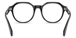 Shop Moncler Logo Signature Unisex Panthos Eyeglasses in Shiny Black online.