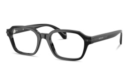 Shop Moncler Logo Signature Unisex Irregular Eyeglasses in Shiny Black online.