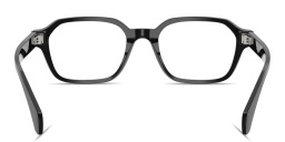 Shop Moncler Logo Signature Unisex Irregular Eyeglasses in Shiny Black online.
