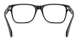 Shop Moncler Logo Signature Unisex Pillow Eyeglasses in Shiny Black online.