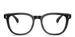 Moncler Logo Signature Unisex Square Eyeglasses in Black – Product Photo 1