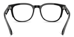 Shop Moncler Logo Signature Unisex Square Eyeglasses in Black online.