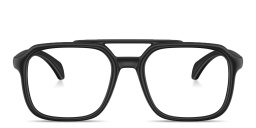 Shop Moncler Logo Signature Unisex Square Eyeglasses in Black online.