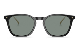 Shop GIORGIO ARMANI Square Sunglasses in Black online.