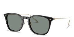 Shop GIORGIO ARMANI Square Sunglasses in Black online.