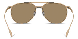 Shop BRUNELLO CUCINELLI Aviator Titanium Sunglasses in Oro Semiopaco online.