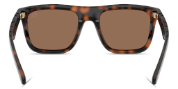 Shop BURBERRY Logo Signature Square Sunglasses in Havana online.