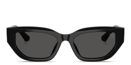 Shop BURBERRY Logo Signature Cat-Eye Sunglasses in Black online.
