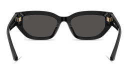 Shop BURBERRY Logo Signature Cat-Eye Sunglasses in Black online.