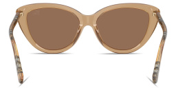 BURBERRY Vintage Check Cat-Eye Sunglasses in Transparent Brown – Product Photo 4