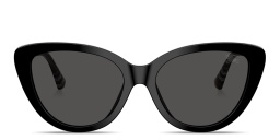 BURBERRY Vintage Check Cat-Eye Sunglasses in Black – Product Photo 1