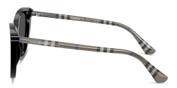 BURBERRY Vintage Check Cat-Eye Sunglasses in Black – Product Photo 3