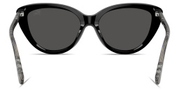 BURBERRY Vintage Check Cat-Eye Sunglasses in Black – Product Photo 4
