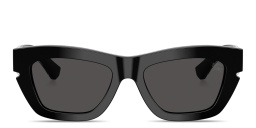 Shop BURBERRY Logo Signature Cat-Eye Sunglasses in Black online.