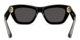 Shop BURBERRY Logo Signature Cat-Eye Sunglasses in Black online.