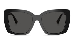 BURBERRY Vintage Check Oversized Square Sunglasses in Black – Product Photo 1