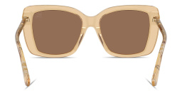 BURBERRY Vintage Check Oversized Square Sunglasses in Transparent Brown – Product Photo 4