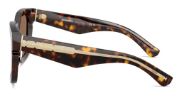 Shop BURBERRY Logo Signature Square Sunglasses in Havana online.