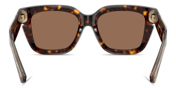 Shop BURBERRY Logo Signature Square Sunglasses in Havana online.