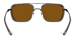 Shop Emporio Armani Eagle Logo Square Sunglasses in Black online.