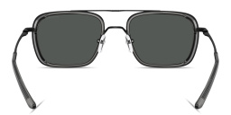 Shop Emporio Armani Eagle Logo Square Sunglasses in Black online.