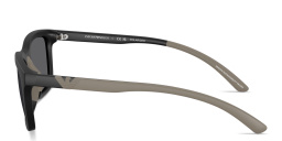 نظارات شمسية مستطيلة بشعار النسر من امبوريو أرماني بلون أسود - صورة المنتج 3