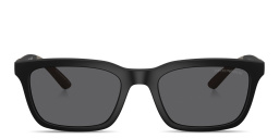 Emporio Armani Eagle Logo Rectangle Sunglasses in Black – Product Photo 1