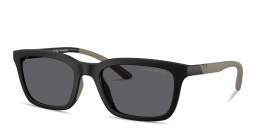 Emporio Armani Eagle Logo Rectangle Sunglasses in Black – Product Photo 2