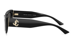 Shop JIMMY CHOO JC Motif Cat-Eye Sunglasses in Black online.