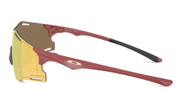 Shop Oakley Cybr Zero Unisex Rimless Rectangle Sunglasses in Red online.