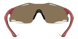 Shop Oakley Cybr Zero Unisex Rimless Rectangle Sunglasses in Red online.