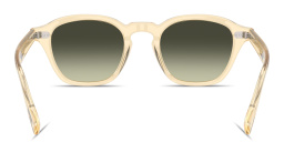 Shop OLIVER PEOPLES Eyles Unisex Square Sunglasses in Transparent light brown online.