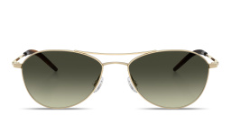 Shop OLIVER PEOPLES Aero II Unisex Pilot Sunglasses in Gold online.