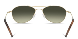 Shop OLIVER PEOPLES Aero II Unisex Pilot Sunglasses in Gold online.