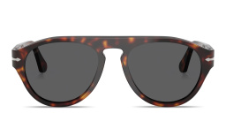 PERSOL Arrow Emblem Unisex Aviator Sunglasses in Havana – Product Photo 1