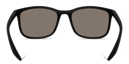 Shop Prada Linea Rossa Logo Signature Square Sunglasses in Black online.