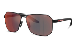 تسوق نظارات شمسية طراز بايلوت بتوقيع العلامة برادا لينيا روسا بلون أسود أونلاين.