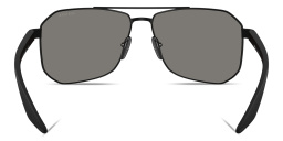 Shop Prada Linea Rossa Logo Signature Pilot Sunglasses in Black online.