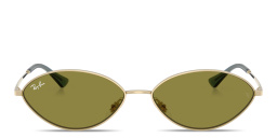 Ray-Ban Kai Unisex Oval Sunglasses in Pale Gold – Product Photo 1