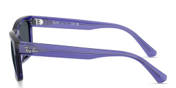 Shop Ray-Ban Junior Kids Rectangle Sunglasses in Transparent Violet online.