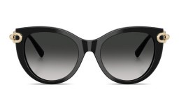 Shop TIFFANY Tiffany HardWear Cat-Eye Sunglasses in Black online.