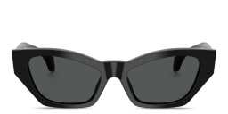 VERSACE Logo Signature Cat-Eye Sunglasses in Black – Product Photo 1