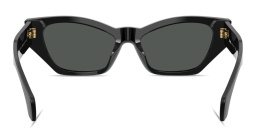 VERSACE Logo Signature Cat-Eye Sunglasses in Black – Product Photo 4