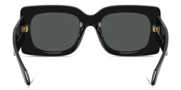 VERSACE Logo Signature Oversized Square Sunglasses in Black – Product Photo 4