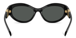 Shop VERSACE Medusa Cat-Eye Sunglasses in Black online.
