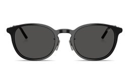 Moncler Barbb Unisex Round Sunglasses in Shiny Black – Product Photo 1