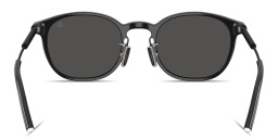 Shop Moncler Barbb Unisex Round Sunglasses in Shiny Black online.