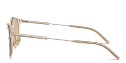 Shop Moncler Barbb Unisex Round Sunglasses in Transparent Beige online.